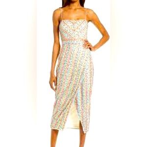 Saylor Indiana rainbow sequin dress size M